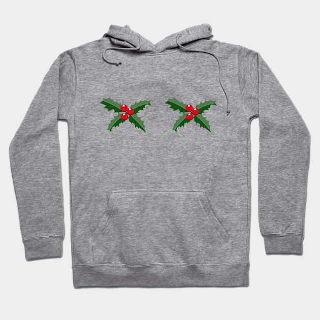 Funny Woman's Christmas Holly Hoodie by mailboxdisco